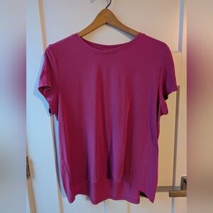 Athleta Fuchsia With Ease Tee
